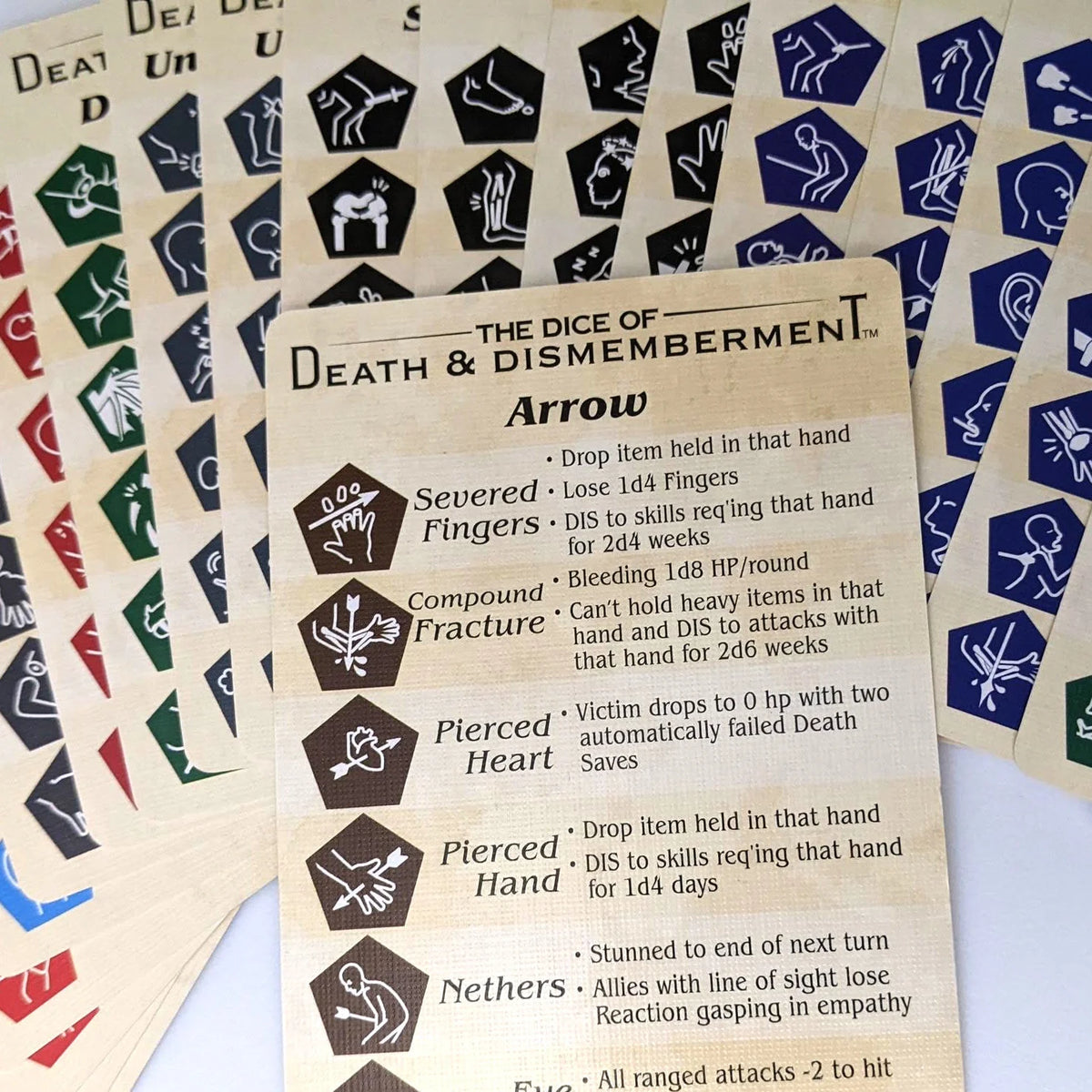 The Dice of Death & Dismemberment Complete Set BGE's Tabletop