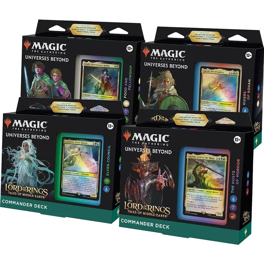 mtg commander decks universes beyond Beyond: The Lord of the Rings: Tales of Middle-earth UK Only Deck:Token Triumph Invite your friends to Light-Paws, Emperor's Voice Designed