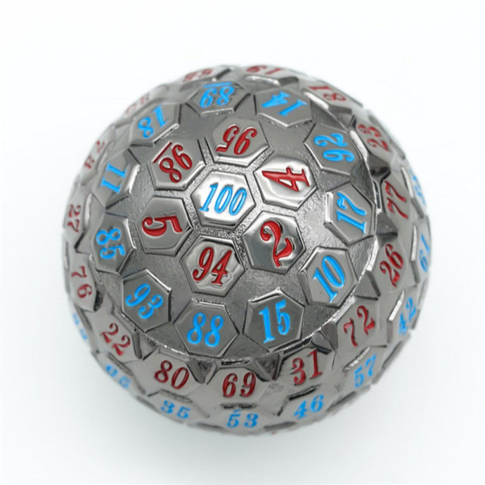45mm Metal D100 - Black Metal with Red and Blue