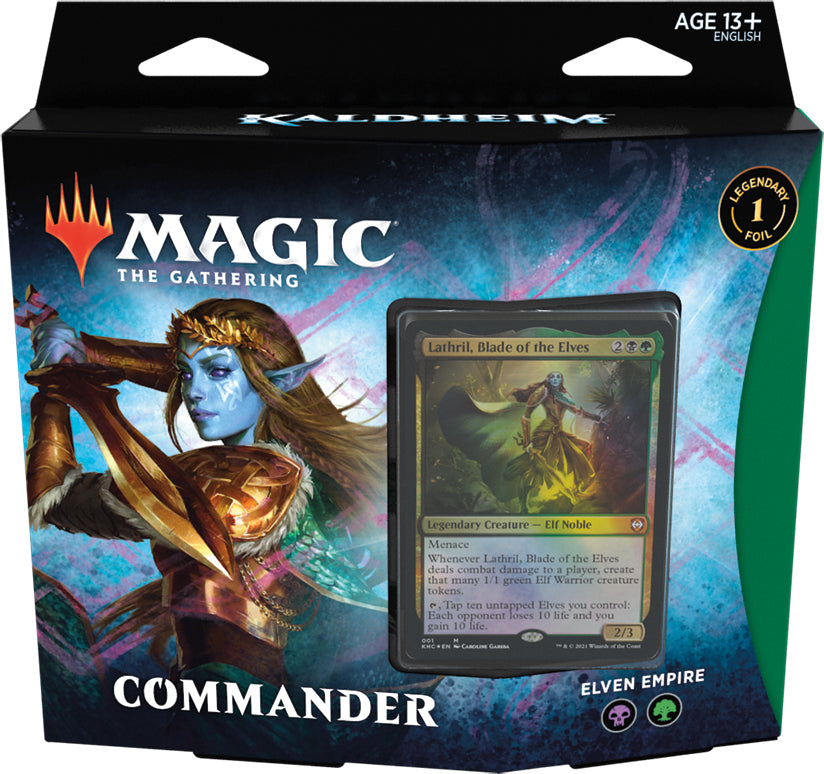 elf commander deck mtg Kaldheim Style:Case of 5 Amber and Emerald Lorcana sided Tokens MTG: March of the