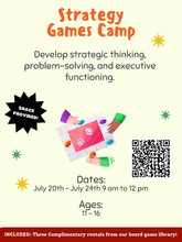 Load image into Gallery viewer, Tabletop Gaming Summer Camp 2026 (Dungeons &amp; Dragons, Board Games, and more!)