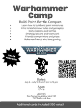 Load image into Gallery viewer, Tabletop Gaming Summer Camp 2026 (Dungeons &amp; Dragons, Board Games, and more!)