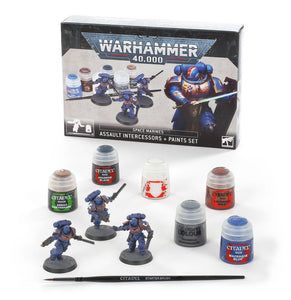 Warhammer 40,000 - Space Marines: Assault Intercessors and Paint Set