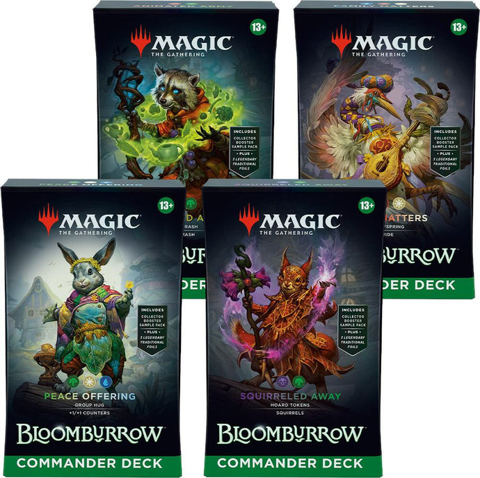 Magic the Gathering: Bloomburrow - Commander Decks (Choose one - Squirreled Away, Animated Army, Peace Offering, OR Family Matters)