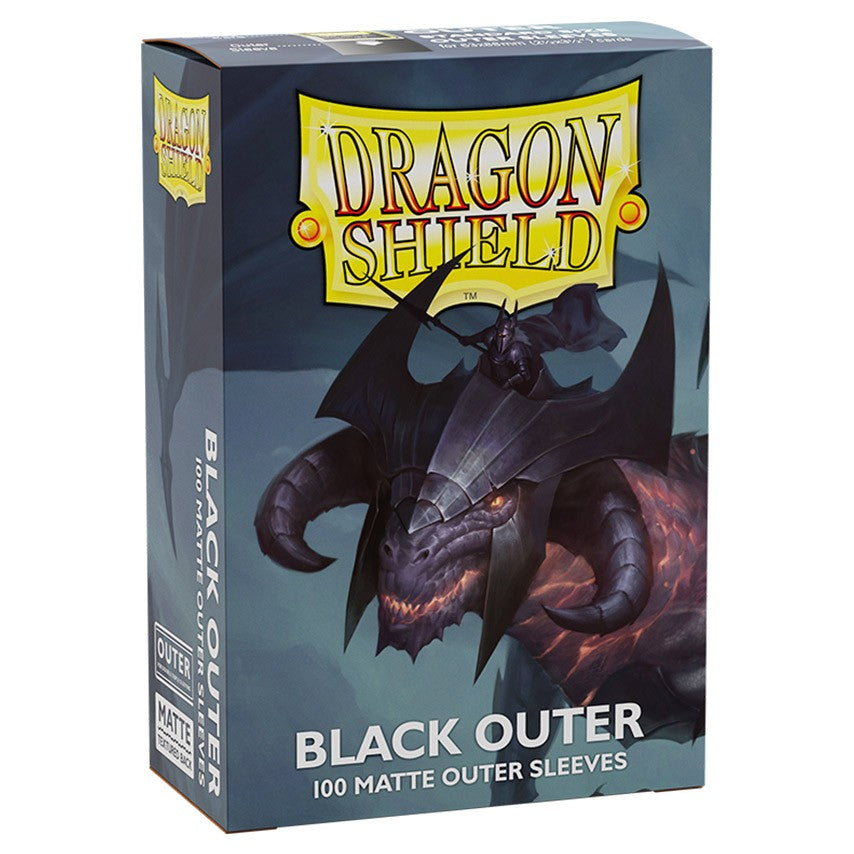 Dragon Shields: (100) Black Outer Sleeves: Matte