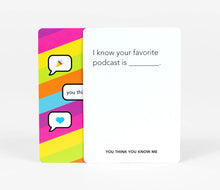 Load image into Gallery viewer, You Think You Know Me: A Conversational Card Game