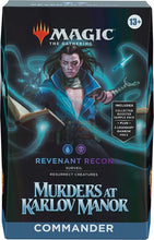 Load image into Gallery viewer, Magic the Gathering: Murders at Karlov Manor - Commander Decks (Choose one - Deadly Disguise, Blame Game, Revenant Recon, or Deep Clue Sea)