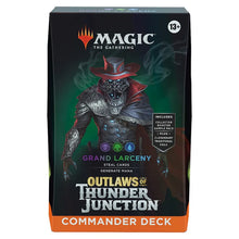 Load image into Gallery viewer, Magic the Gathering: Outlaws of Thunder Junction - Commander Decks (Choose one - Quick Draw, Grand Larceny, Desert Bloom, OR Most Wanted)