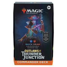 Load image into Gallery viewer, Magic the Gathering: Outlaws of Thunder Junction - Commander Decks (Choose one - Quick Draw, Grand Larceny, Desert Bloom, OR Most Wanted)