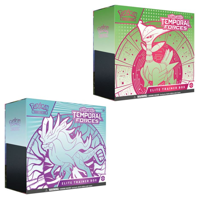 Pokémon: Scarlet & Violet Temporal Forces - Elite Trainer Box (Flutter Mane OR Iron Thorns)