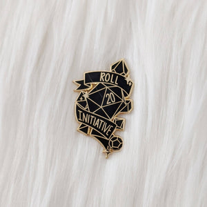 Roll Initiative - Enamel Pin: Green