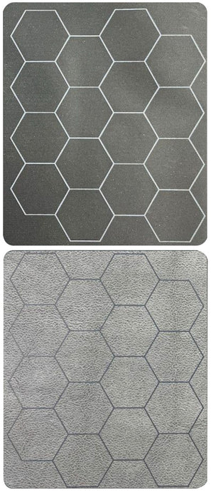 Chessex Megamat - 1 inch Reversible Black-Grey Hexes (34.5in x 48in Playing Surface)