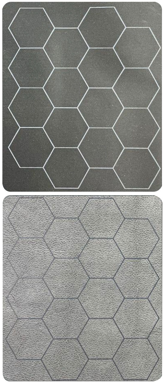 Chessex Megamat - 1 inch Reversible Black-Grey Hexes (34.5in x 48in Playing Surface)