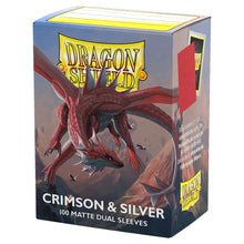 Load image into Gallery viewer, Dragon Shield Dual Matte: Crimson &amp; Silver
