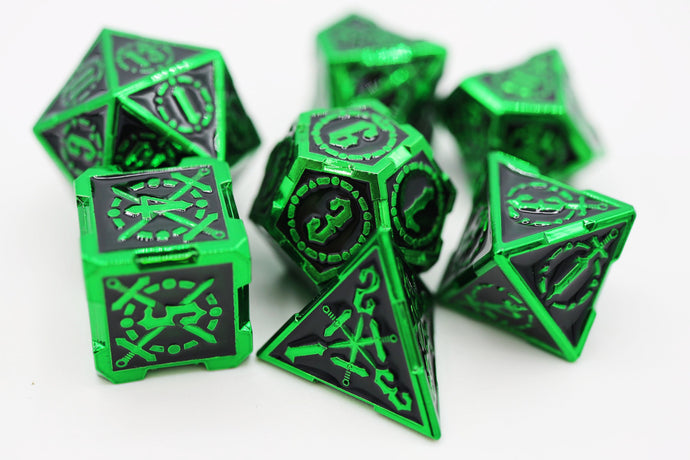 Crossed Swords: Sword of Darkness Metal RPG Dice Set