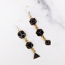 Load image into Gallery viewer, Roll the Black Dice - Dangle Earrings