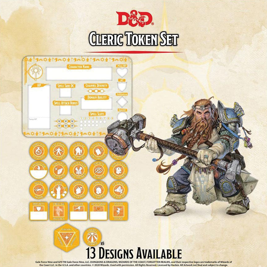 Dungeons and Dragons RPG: Cleric Token Set