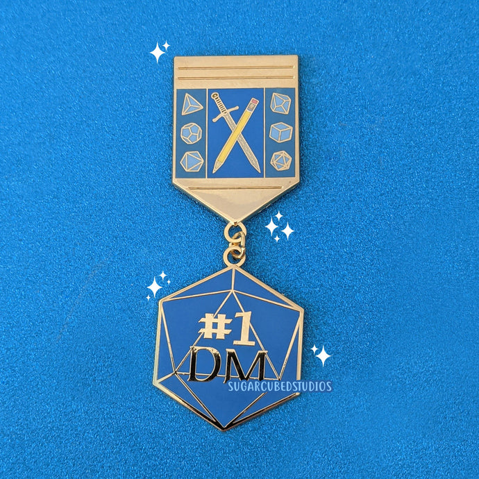 Number 1 DM - Dangle Enamel Pin
