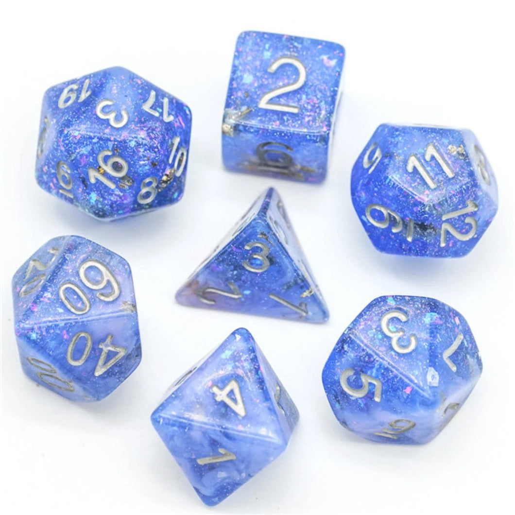 Blue & Pink Seabed Treasure Dice Set