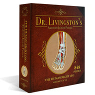 Puzzle: Right Leg Anatomy Jigsaw Puzzle | Dr Livingston's Unique Shaped Science Puzzles, Accurate Medical Illustrations of the Body, Thighs, Knees, Calves and Feet