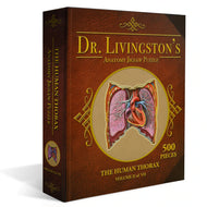 Puzzle: Human Thorax Anatomy Jigsaw Puzzle | Dr Livingston's Unique Shaped Science Puzzles, Accurate Medical Illustrations of the Body, Organs, Lungs and Heart
