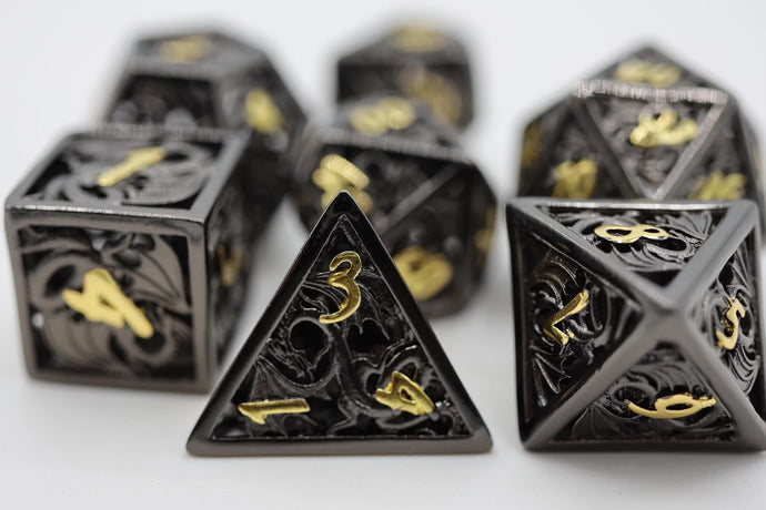 Hollow Night Dragon - RPG Metal Dice Set