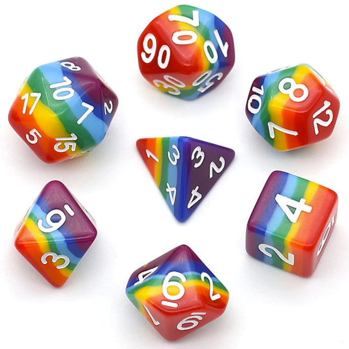 Rainbow Layer RPG Dice Set