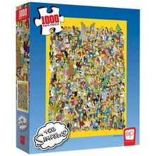 Load image into Gallery viewer, Puzzle: The Simpsons “Cast of Thousands” - 1000pc