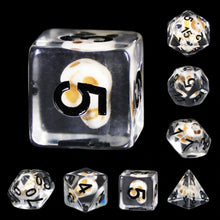 Load image into Gallery viewer, Stone Skull RPG Dice Set