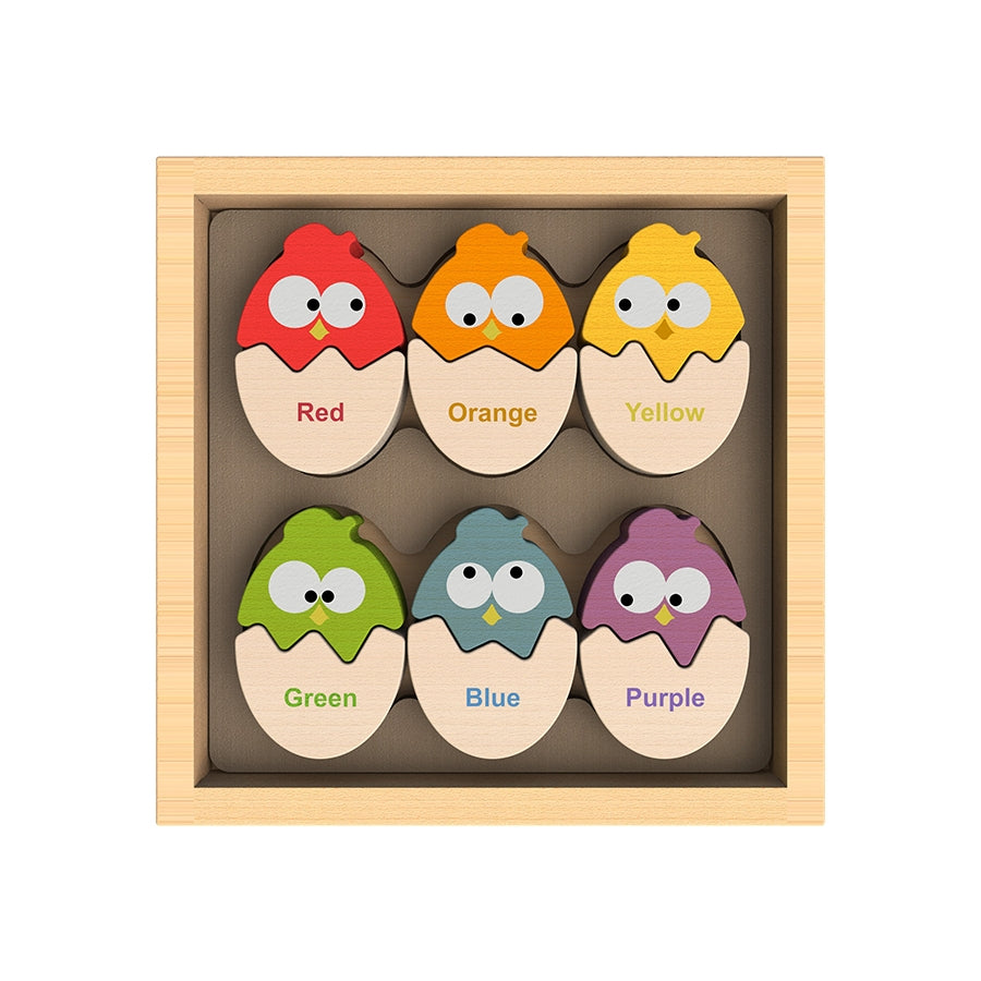 Puzzle: Color N' Eggs - Bilingual Matching Puzzle