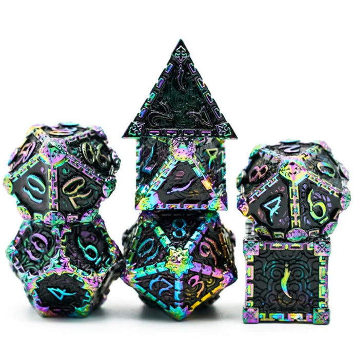 Dagger of Venmon Black Rainbow RPG Metal Dice Set
