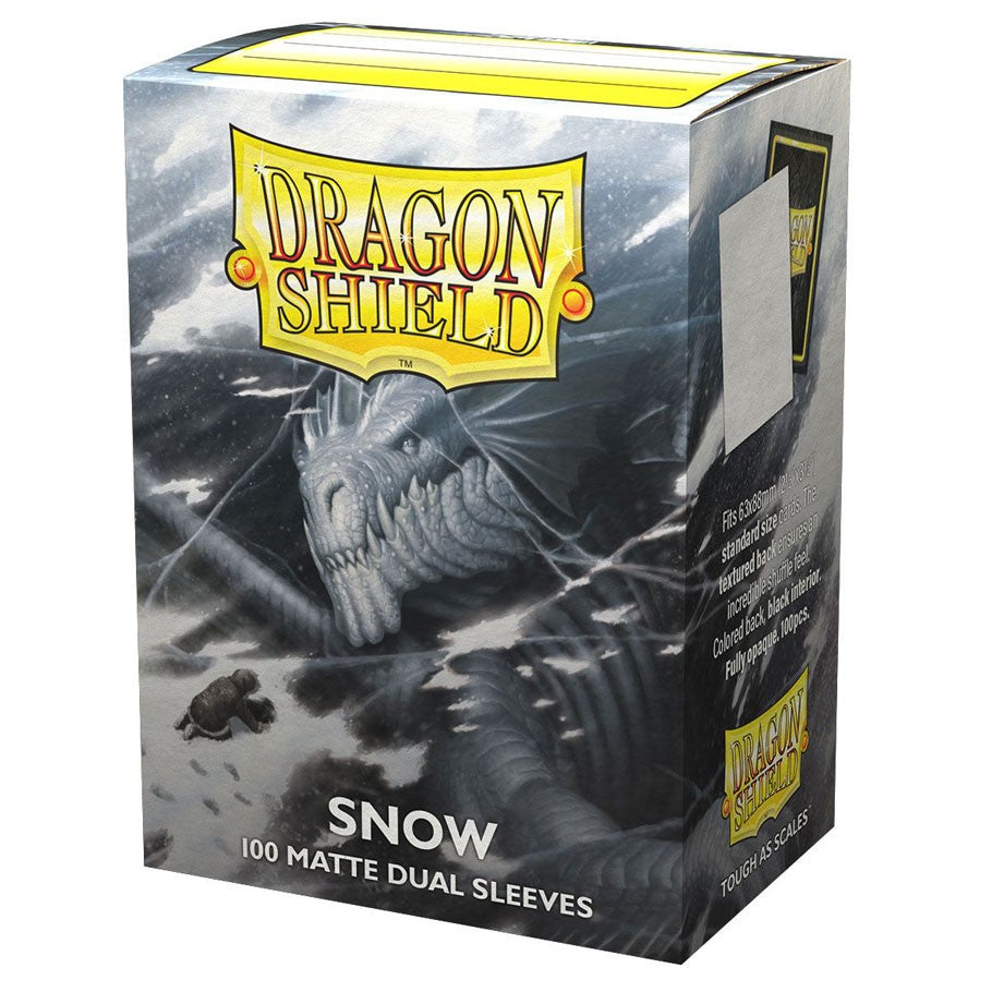 Dragon Shields: (100) Dual Matte Snow
