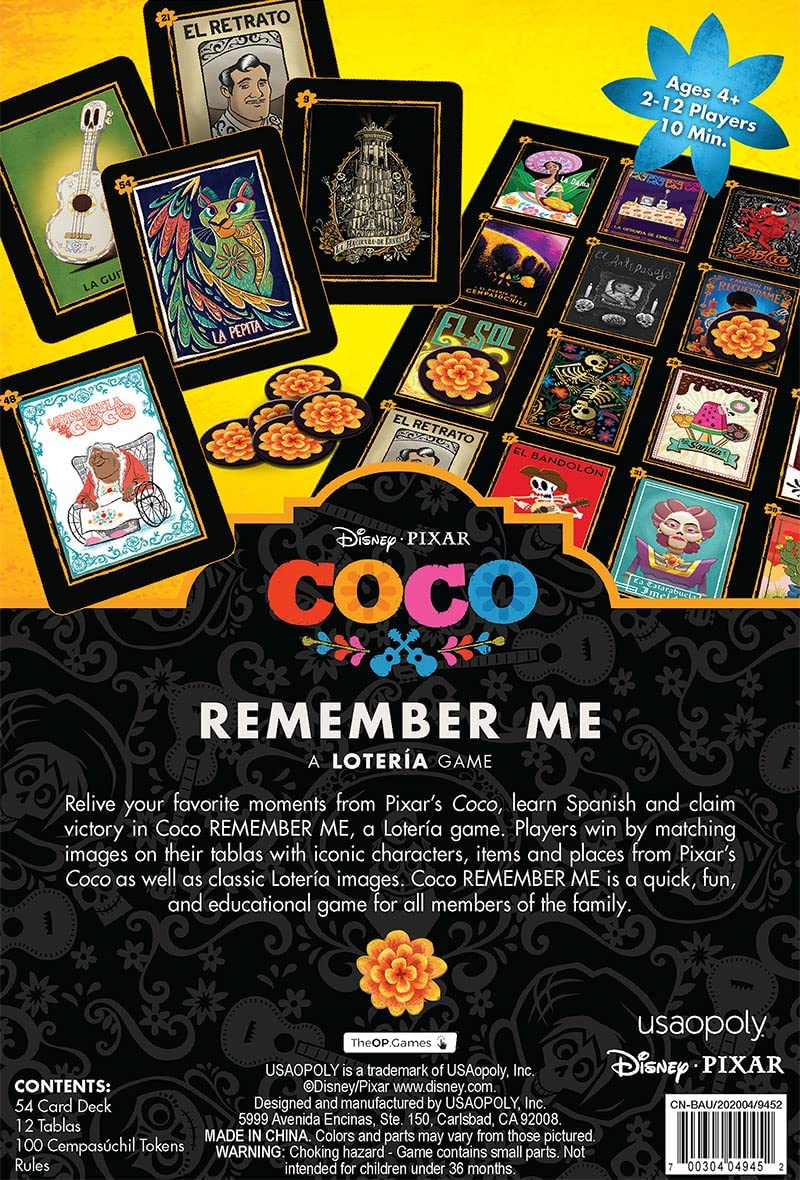 Coco Remember Me Loteria Game