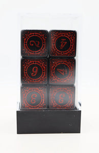 Magic Burst D6 Set - RED - 12 piece D6's