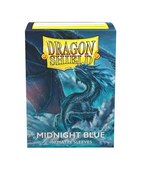 Dragon Shields: (100) Dual Matte Midnight Blue