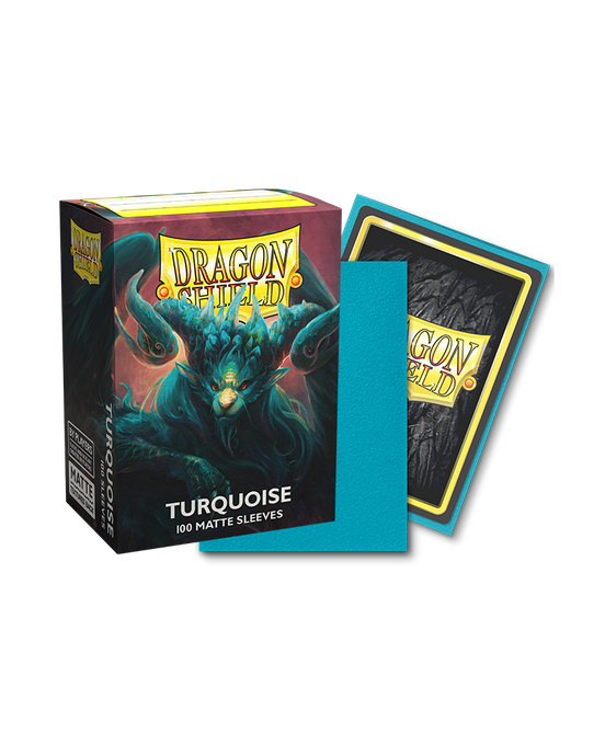Dragon Shields: (100) Matte Turquoise