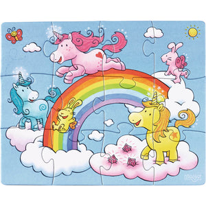 Puzzle: Unicorn Glitterluck Set of 3 - 12pc, 15pc, 18pc