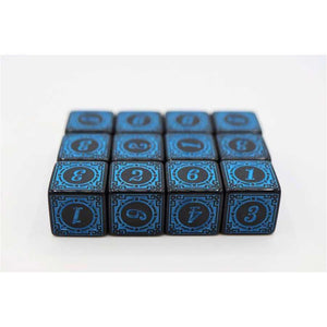 Magic Burst D6 Set - BLUE - 12 piece D6's